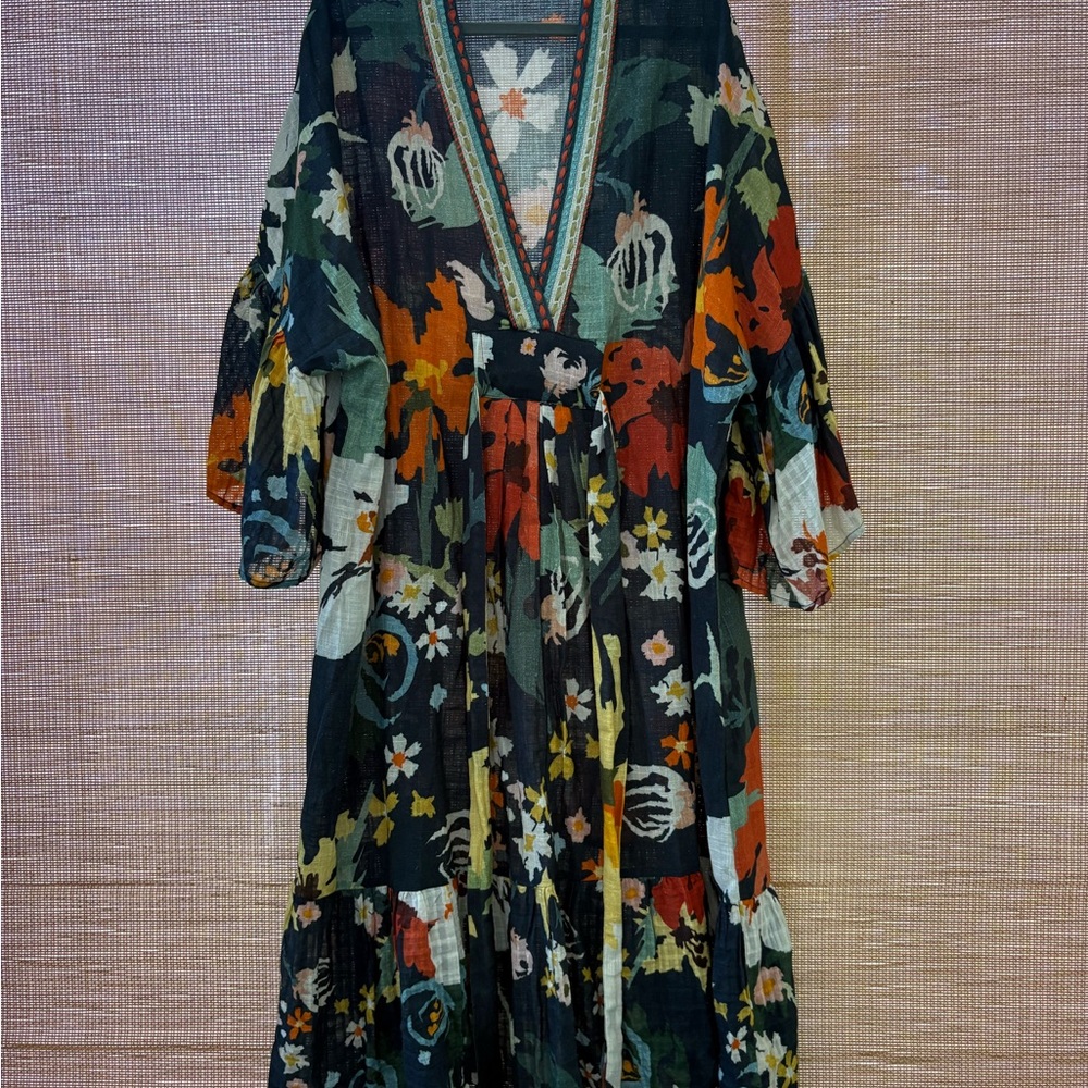 Anthropologie Multicolor Floral Maxi Dress